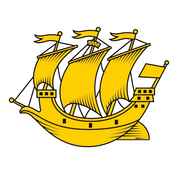 Vector illustration of Saint-Pierre and Miquelon Grande Hermine Symbol