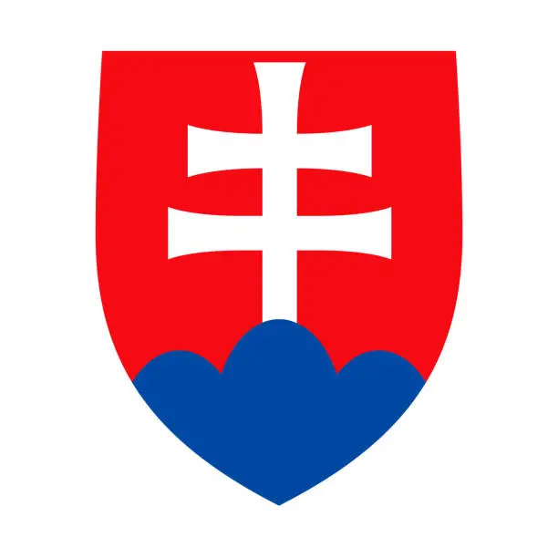 Vector illustration of Slovak Republic (Slovakia) Coat of Arms
