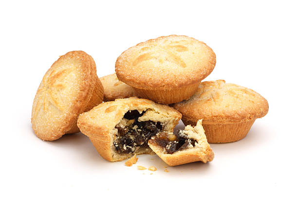 Mince pies on white stock photo