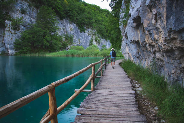 istock Exploring Gavanovac Lake in Plitvice Lakes National Park 1341565860