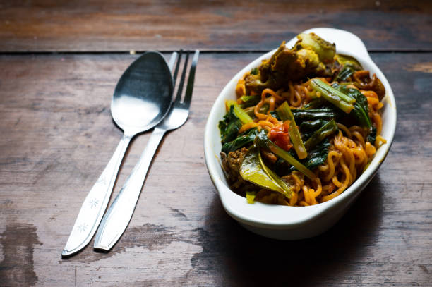 istock Spicy noodles with Cutlery 1341568683