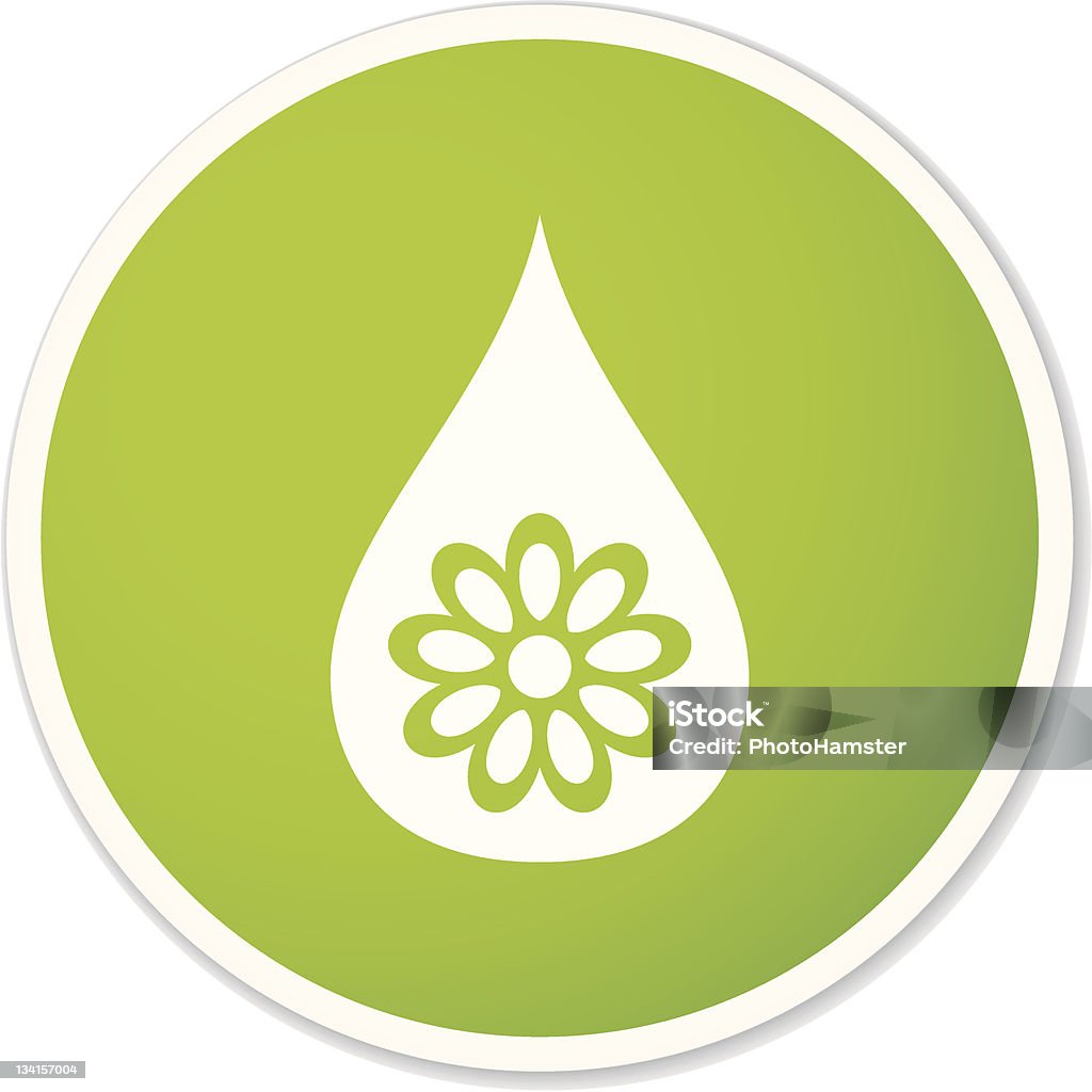 Natürliche drop sticker - Lizenzfrei Bio-Treibstoff Vektorgrafik