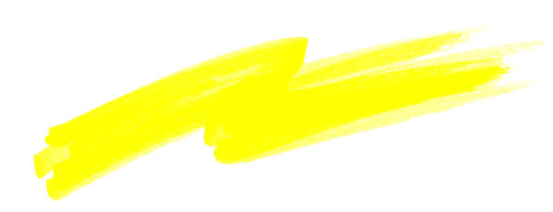 highlight pen brush yellow for marker, highlighter brush marking for headline, scribble mark stroke of highlighted pen