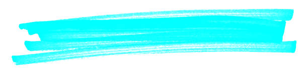 highlight pen brush light blue for marker, highlighter brush marking for headline, scribble mark stroke of highlighted pen