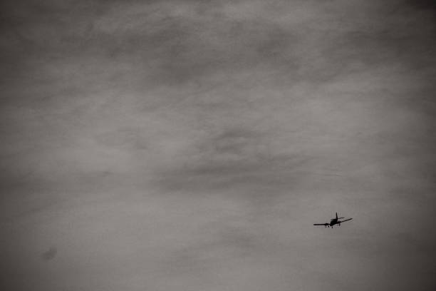 istock Minimalist plane in the sky 1341576249