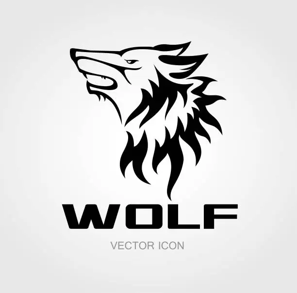 Vector illustration of wolf symbol design