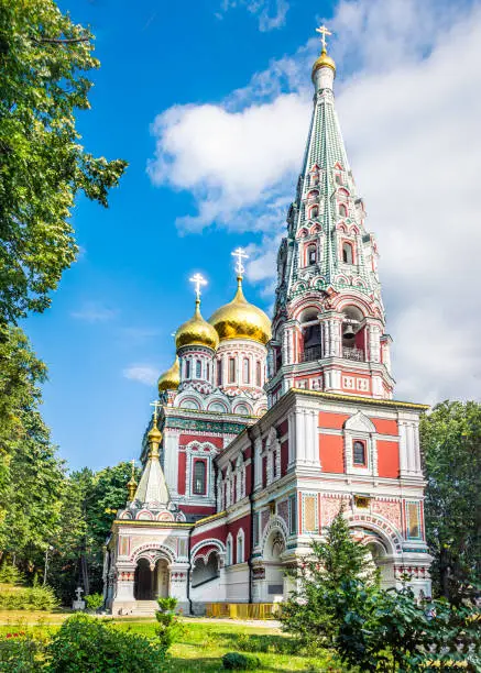 Photo of The famous Russian Church called Rojdestvo in Shipka town, Bulgaria, build in honor of the Russian soldiers.