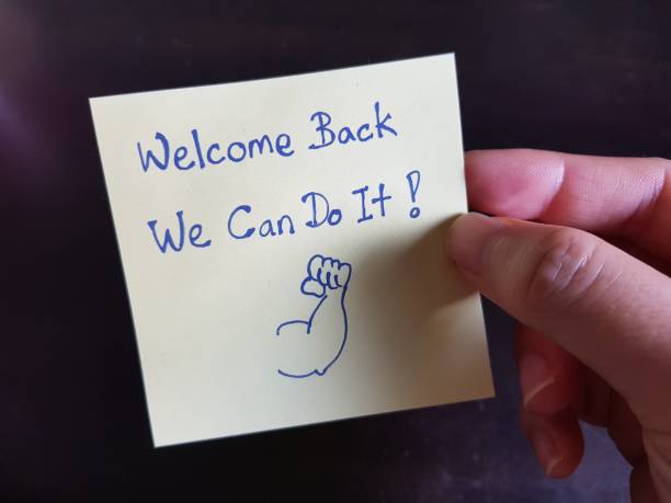istock Together we can do it. Back to office concept. Return to workplace during covid-19 pandemic. Teamwork. 1341587130