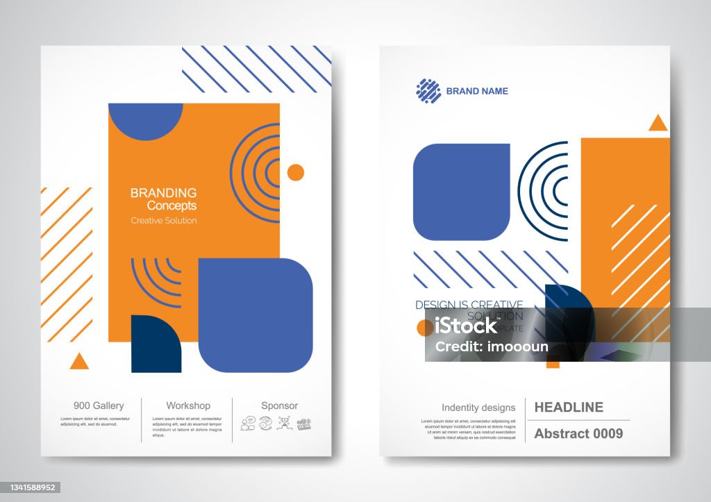 Vector Brochure Flyer design Layout template size A4, Front page and back page, infographics. Easy to use and edit. Design stock vector