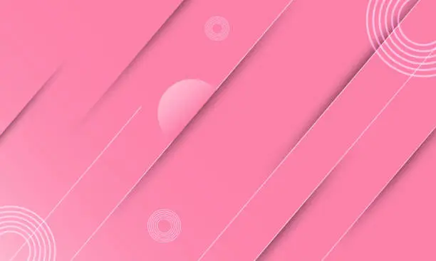 Vector illustration of Abstract Pink Modern Design with Geometric Shapes