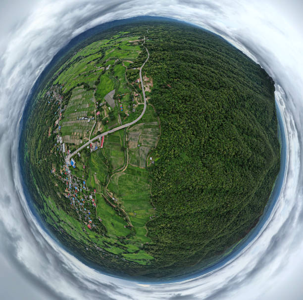 istock 360 degree view of Terraced rice field 1341593765