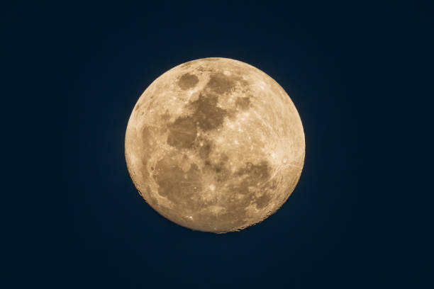 istock Ninety Eight Percent Full Moon in an early evening sky 1341594201