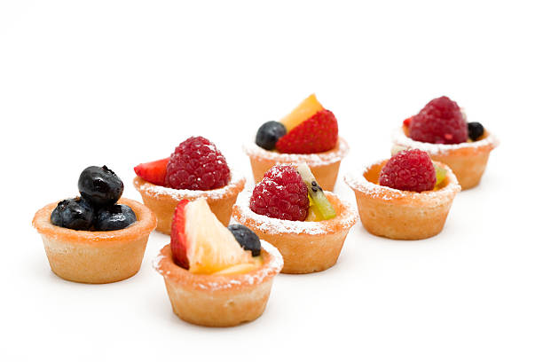 Small Italian pastries on a white background