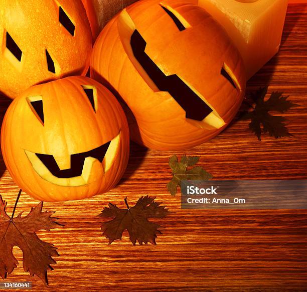 Halloween Dynia Border - zdjęcia stockowe i więcej obrazów Cukierek albo psikus - Cukierek albo psikus, Dekoracja, Drewno - Tworzywo