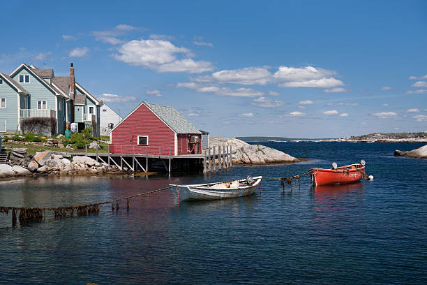 istock Dinghys in the harbor at Peggy's Cove 134160666
