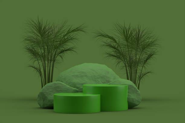 istock Abstract Podium, Rock Stone Platform Minimal Product Presentatiton 1341608105