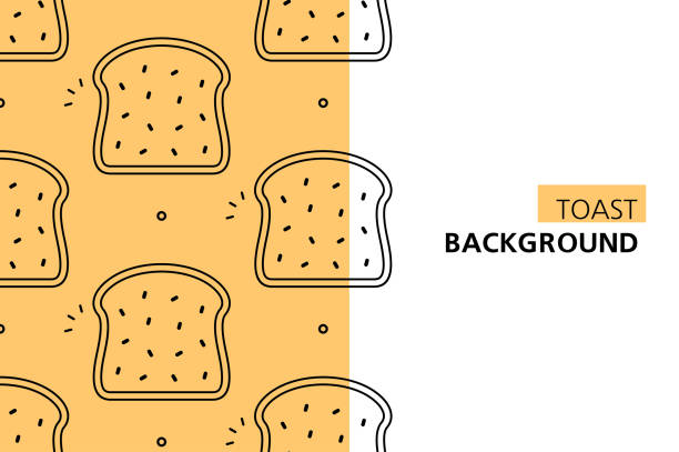 illustrations, cliparts, dessins animés et icônes de arrière-plan toast - bread white background isolated loaf of bread