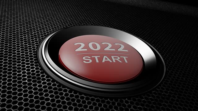 3D Start Button Animation, new year 2022