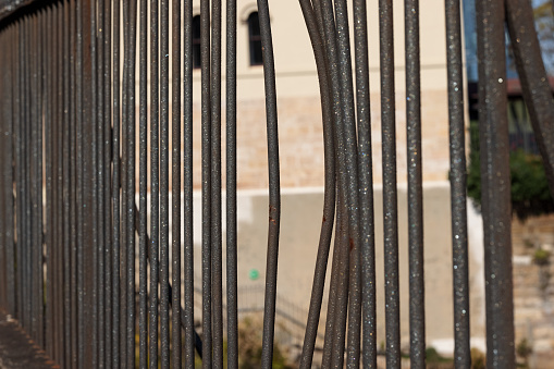 Part of a damaged fence