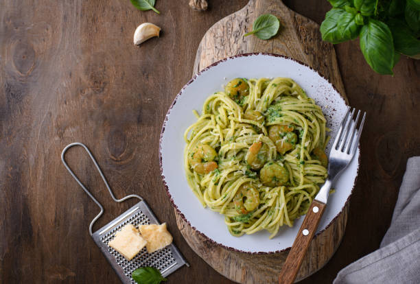 istock Delicious Italian pasta with spinach 1341619485