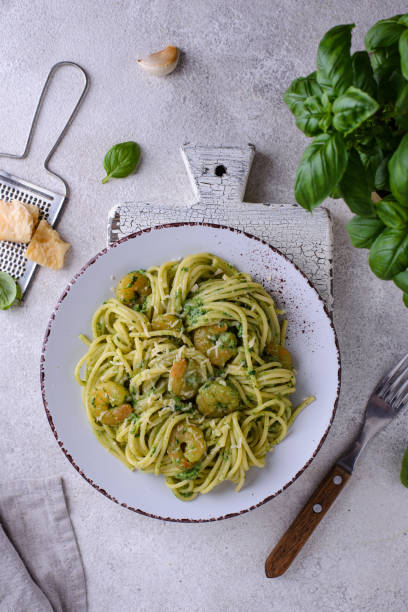 istock Delicious Italian pasta with spinach 1341619496