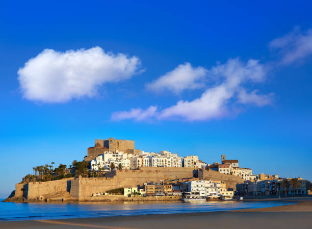 istock Peniscola skyline and castle beach in Spain 1341628542