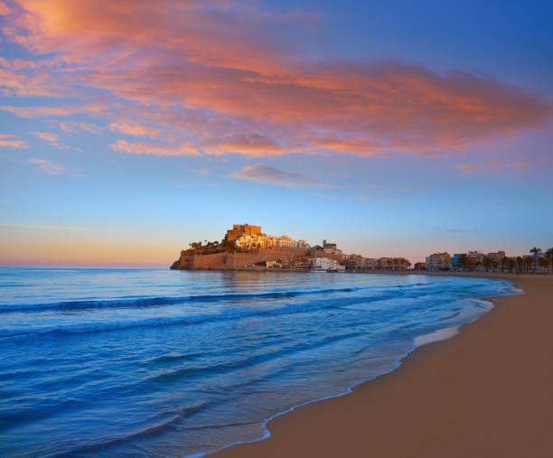 istock Peniscola skyline and castle beach in Spain 1341629107