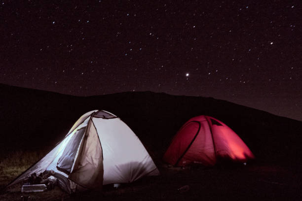 istock Tent under a dome of stars 1341629749
