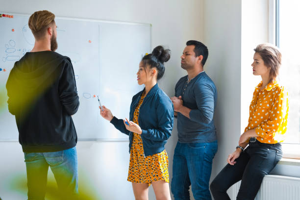 istock Start-up meeting in creative agency 1341635886