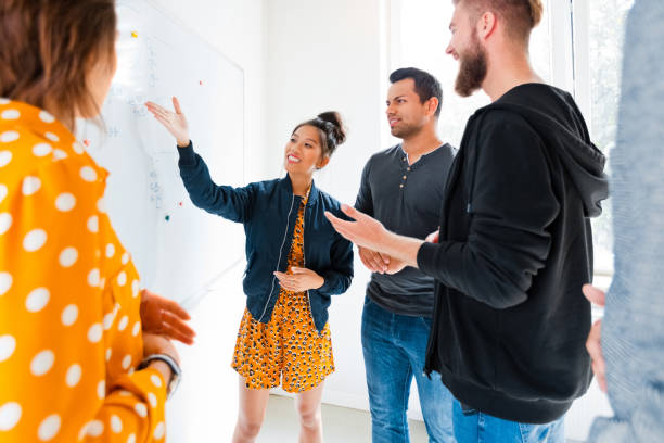istock Start-up meeting in creative agency 1341637100