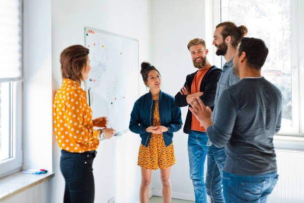 istock Start-up meeting in creative agency 1341637180