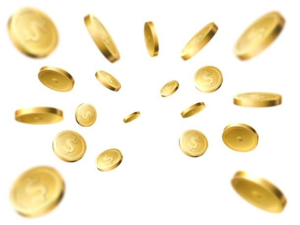 istock Flying gold coins explosion. Realistic 3d money, dollars cash back, game prize, jackpot or lotto casino win, wealth success symbol, isolated on white background elements, vector concept 1341637289