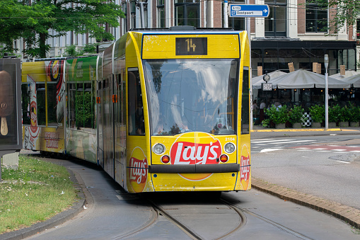 Theme Tram Lay's Number 14 At Amsterdam The Netherlands 25-7-2021