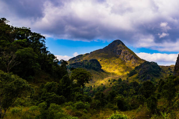 istock Beautiful scenic mountain range with blue sky and cloudB  Location place Doi Luang Chaing Doa National Park, Thailand. 1341637565