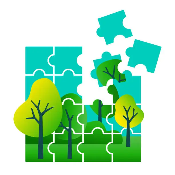 Vector illustration of Eco projects for sustainable initiatives