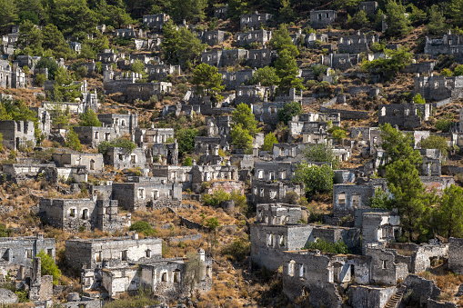 Numerous ruined houses on the slope of the hill .Its old name is Levissi Village. It was one of the ancient cities of the Lycian Civilization and its name was 