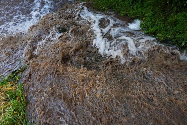 istock powerful waterfall with dirty water after the hard rain 1341650070