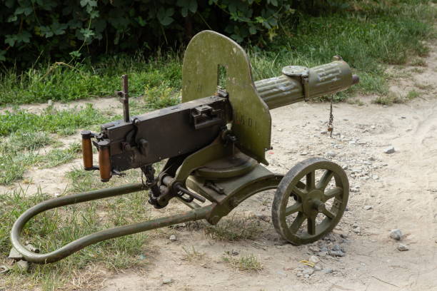 istock The ancient machine gun system of Old Maxim close up 1341650438