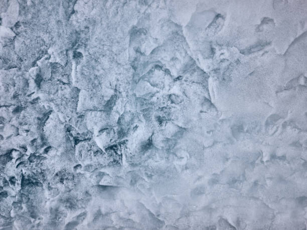 Close up of wall in majestic ice cave, in glacier