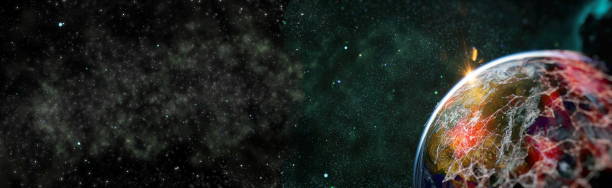 istock Earth cryptocurrency and blockchain and IoT.Communication technology for internet business. Global network with telecommunication on earth.Elements of this image furnished by NASA 1341657677