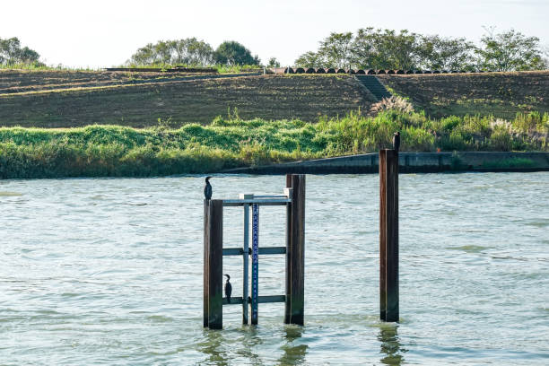 istock Okawazu diversion that protects the Echigo Plain from flood damage (Okawazu, Tsubame City, Niigata Prefecture) 1341658140