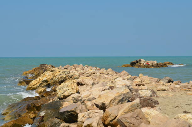 istock Light color rocks, stones - Sea Coast - granit 1341658392