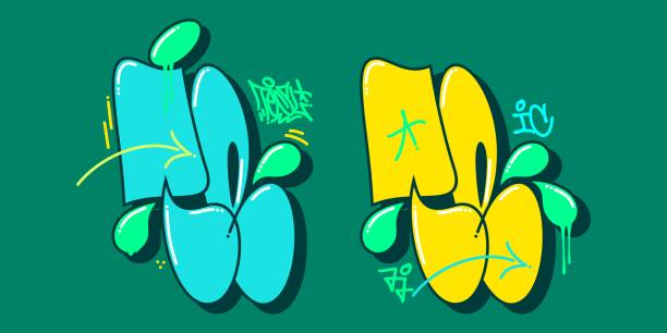 istock Abstract Urban Graffiti Street Art Word Te Lettering Vector Illustration Art 1341663216