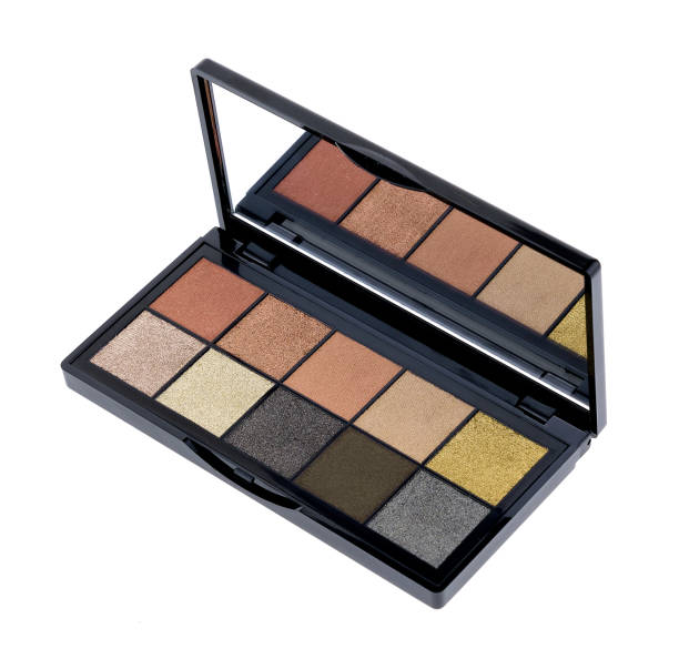 istock Top view of eyeshadow palette, beauty product isolated on white background, clipping path included 1341663402