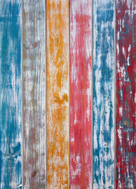 istock Colorful mexican stripes chalk painted wood 1341665023