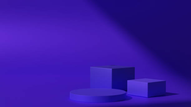 istock 3D blue  shining background picture 3D Illustration 1341665145