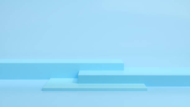 istock 3D blue  shining background picture 3D Illustration 1341665191