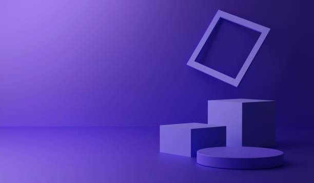 istock 3D blue  shining background picture 3D Illustration 1341665345