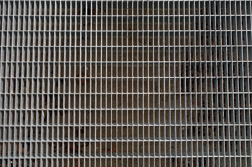 Metal grid pattern. Abstract architectural background and texture for design.
