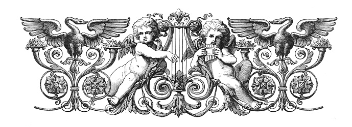 Two angels playing music 1881
Original edition from my own archives
Source : Über Land und Meer 1881